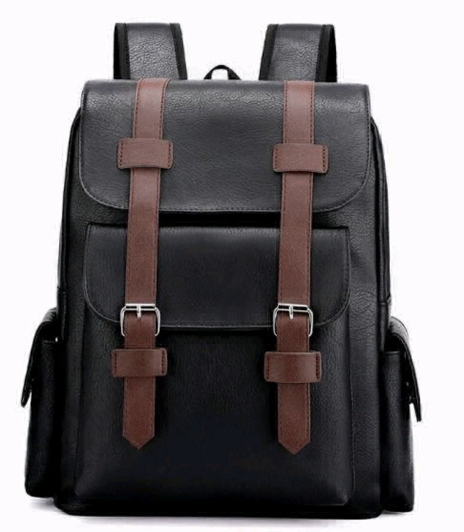 Brown Leather Laptop Camera Backpack thumbnail 4
