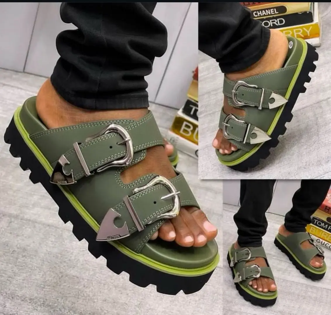 Alexander McQueen Style Slide Sandals