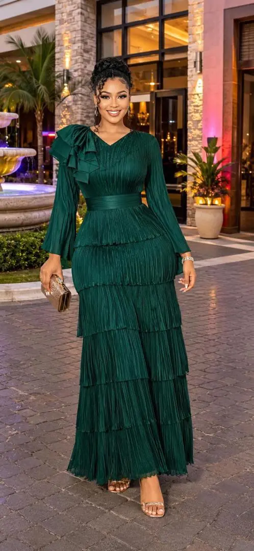 Miyaki Pleated Maxi Dress thumbnail 2