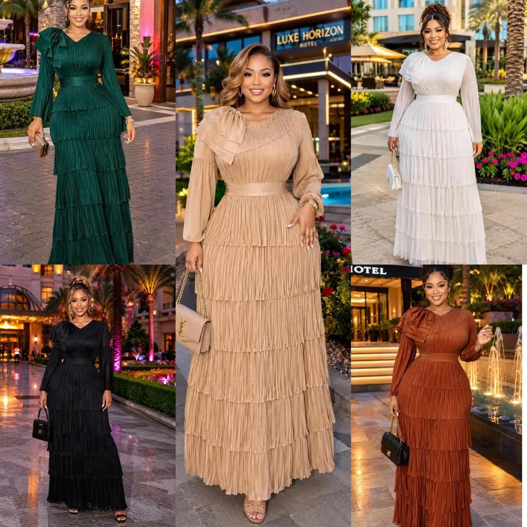 Miyaki Pleated Maxi Dress thumbnail 4