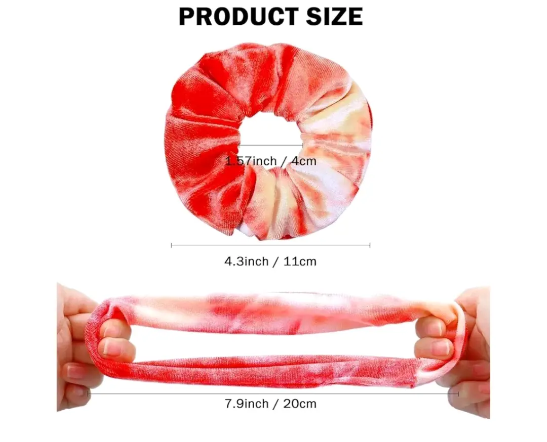 8 PCS Velvet Hair Scrunchies thumbnail 2