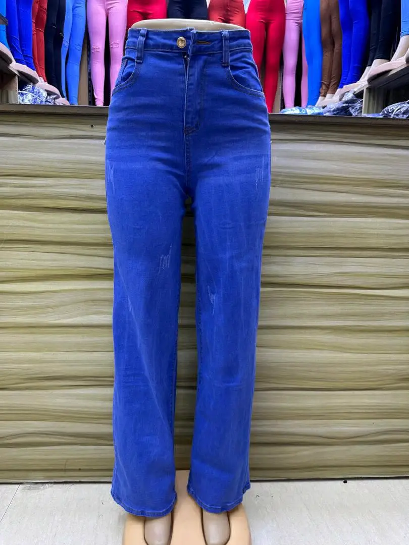 Ladies' High-Waisted Wide-Leg Jeans thumbnail 3
