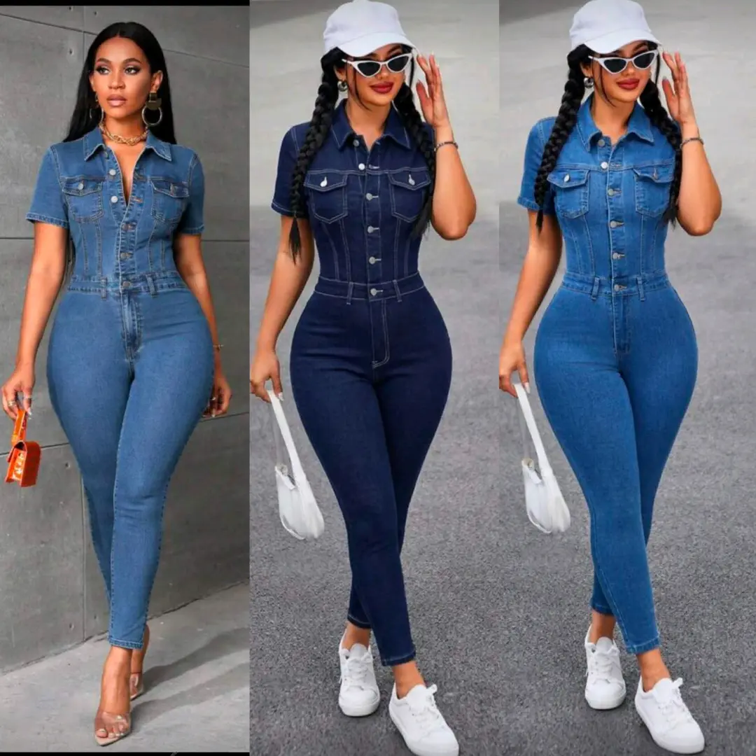 Blue Denim Jumpsuit for Women thumbnail 7