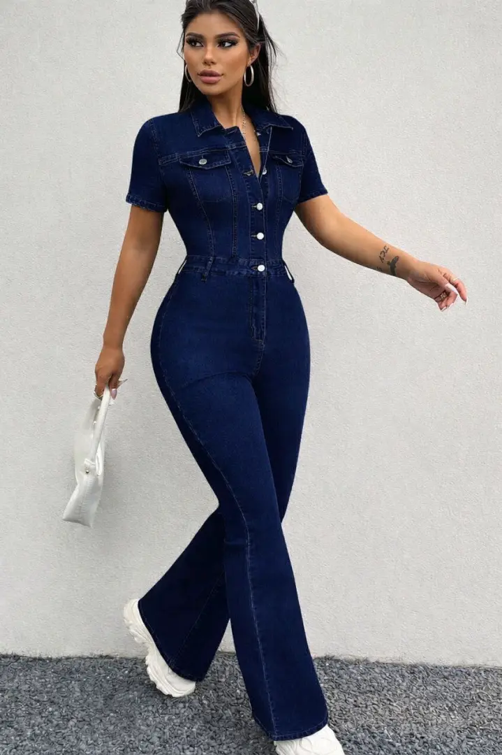 Blue Denim Jumpsuit for Women thumbnail 8