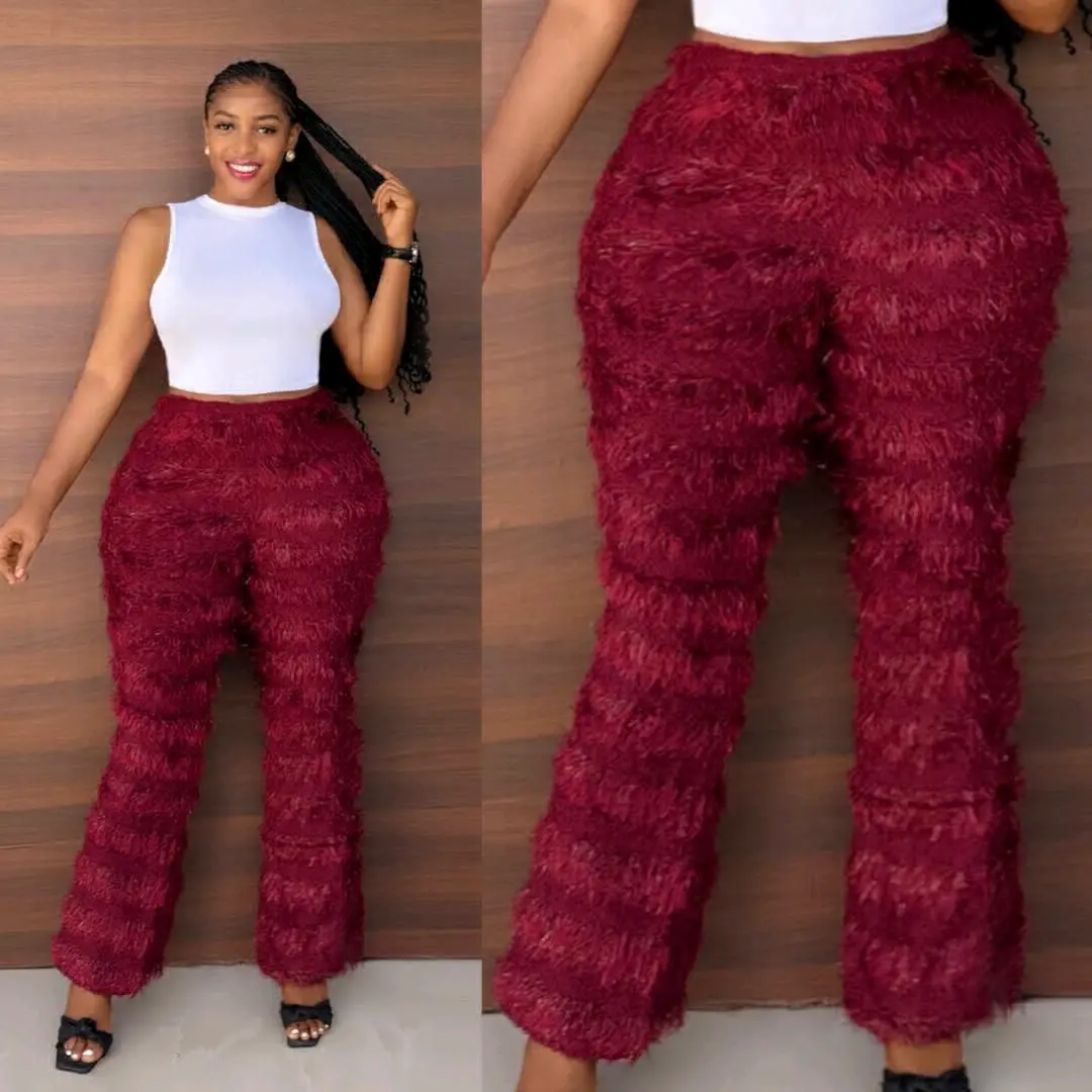 Fluffy Textured Trousers (Bwanga) thumbnail 6