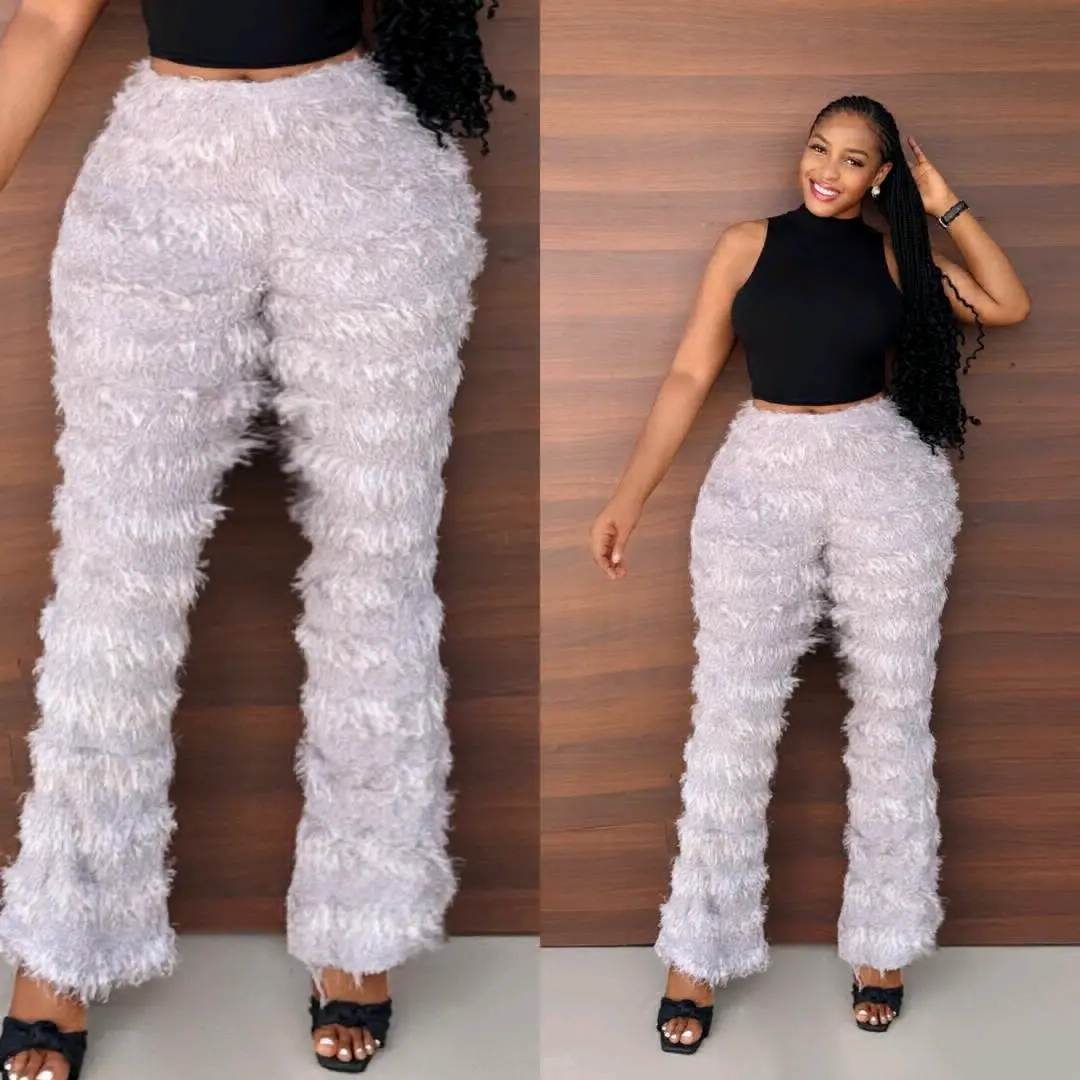Fluffy Textured Trousers (Bwanga) thumbnail 7