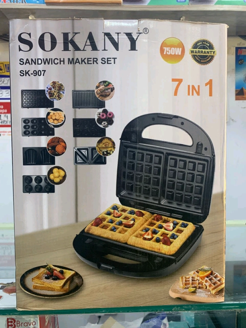 Sokany SK-907 7-in-1 Multifunctional Sandwich Maker Set 750W