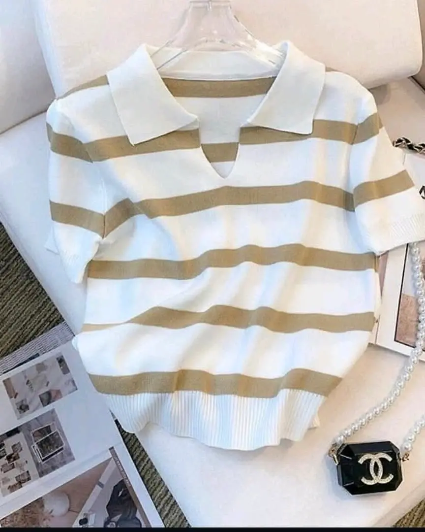 Women's Striped Polo Blouses thumbnail 8