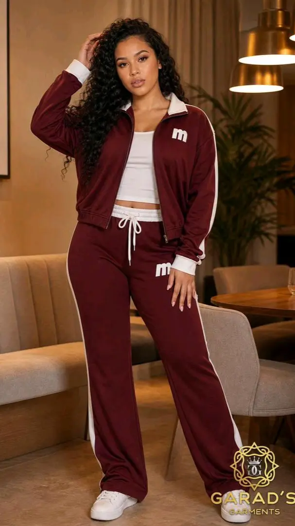 M Brand Three-Piece Tracksuit Set