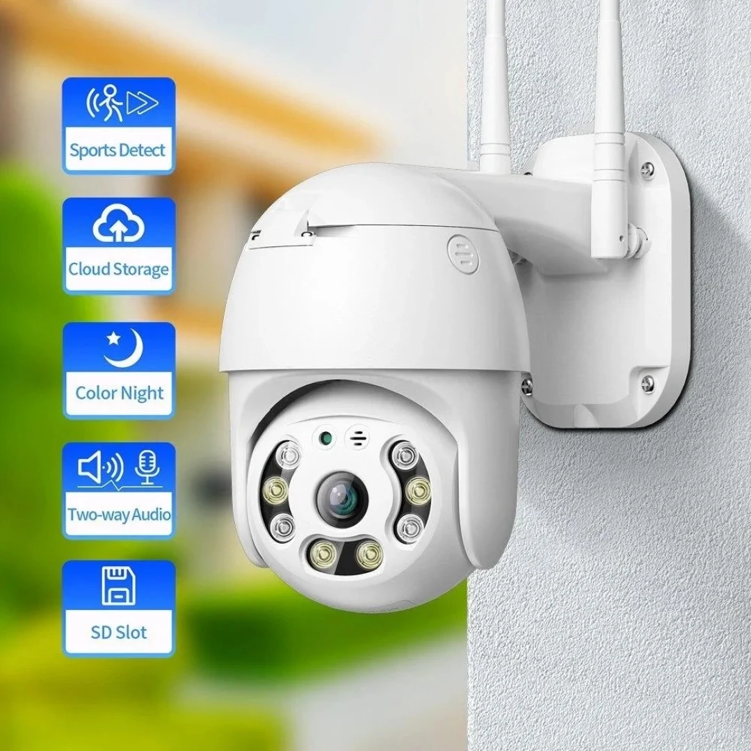 Outdoor PTZ Security Camera with Night Vision