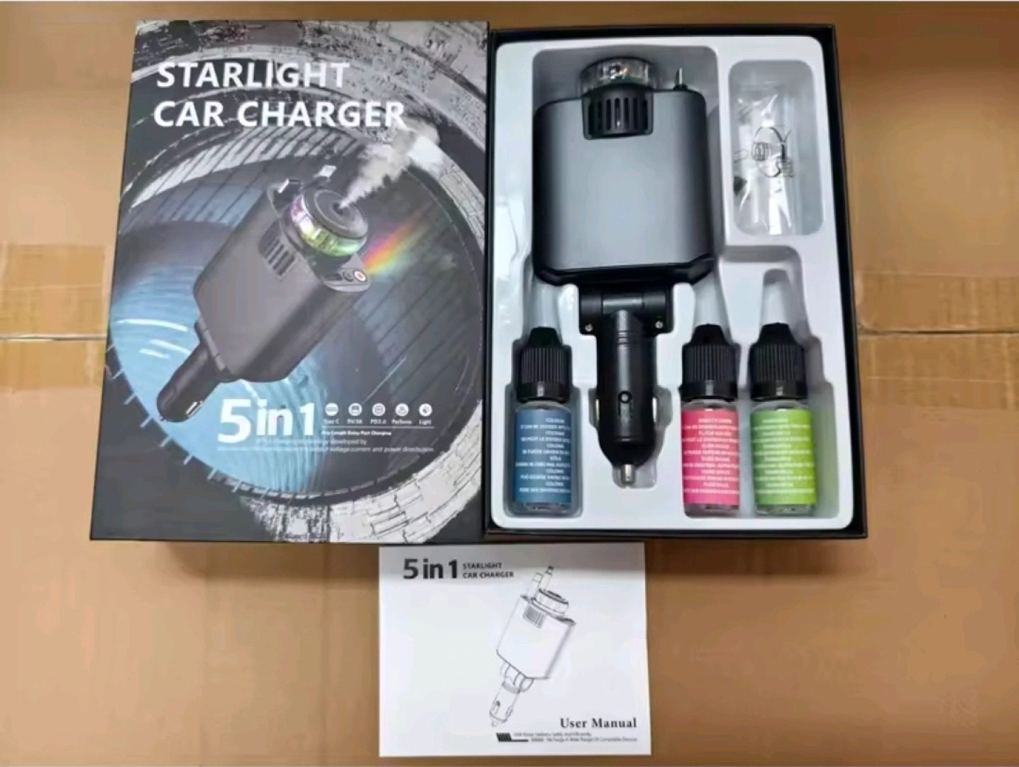 Starlight 5-in-1 Multifunctional Car Charger Kit