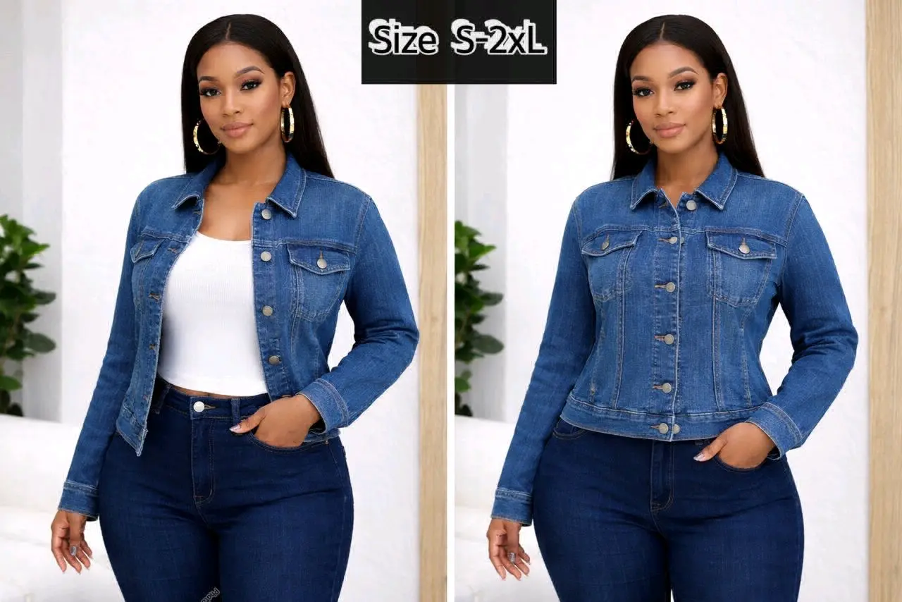 Koti Kali ya Jeans (Dark Blue Denim Jacket) thumbnail 3