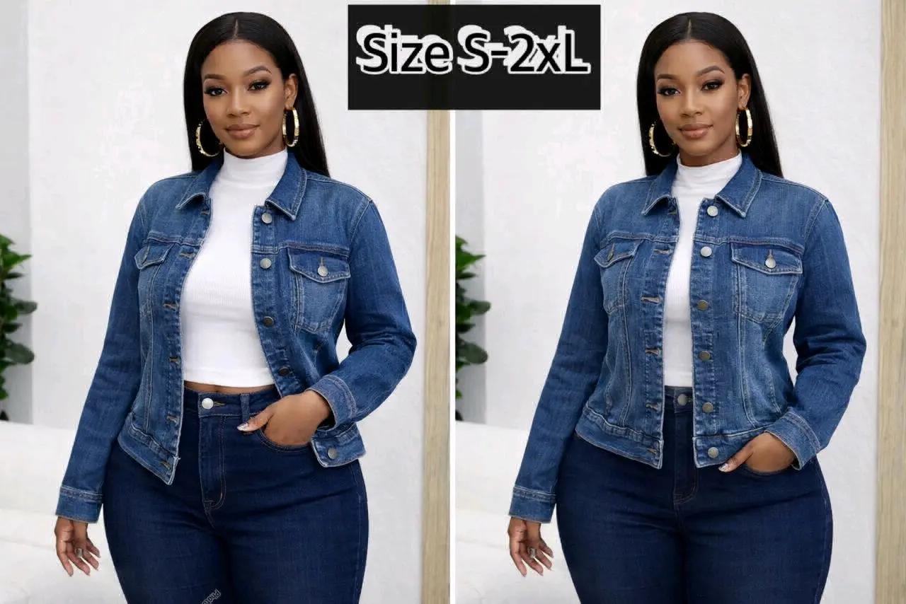 Koti Kali ya Jeans (Dark Blue Denim Jacket) thumbnail 5