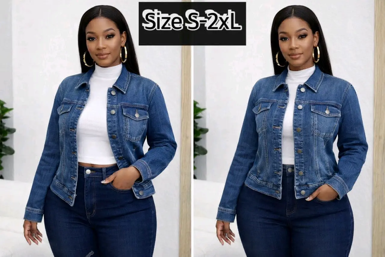Koti Kali ya Jeans (Dark Blue Denim Jacket) thumbnail 6