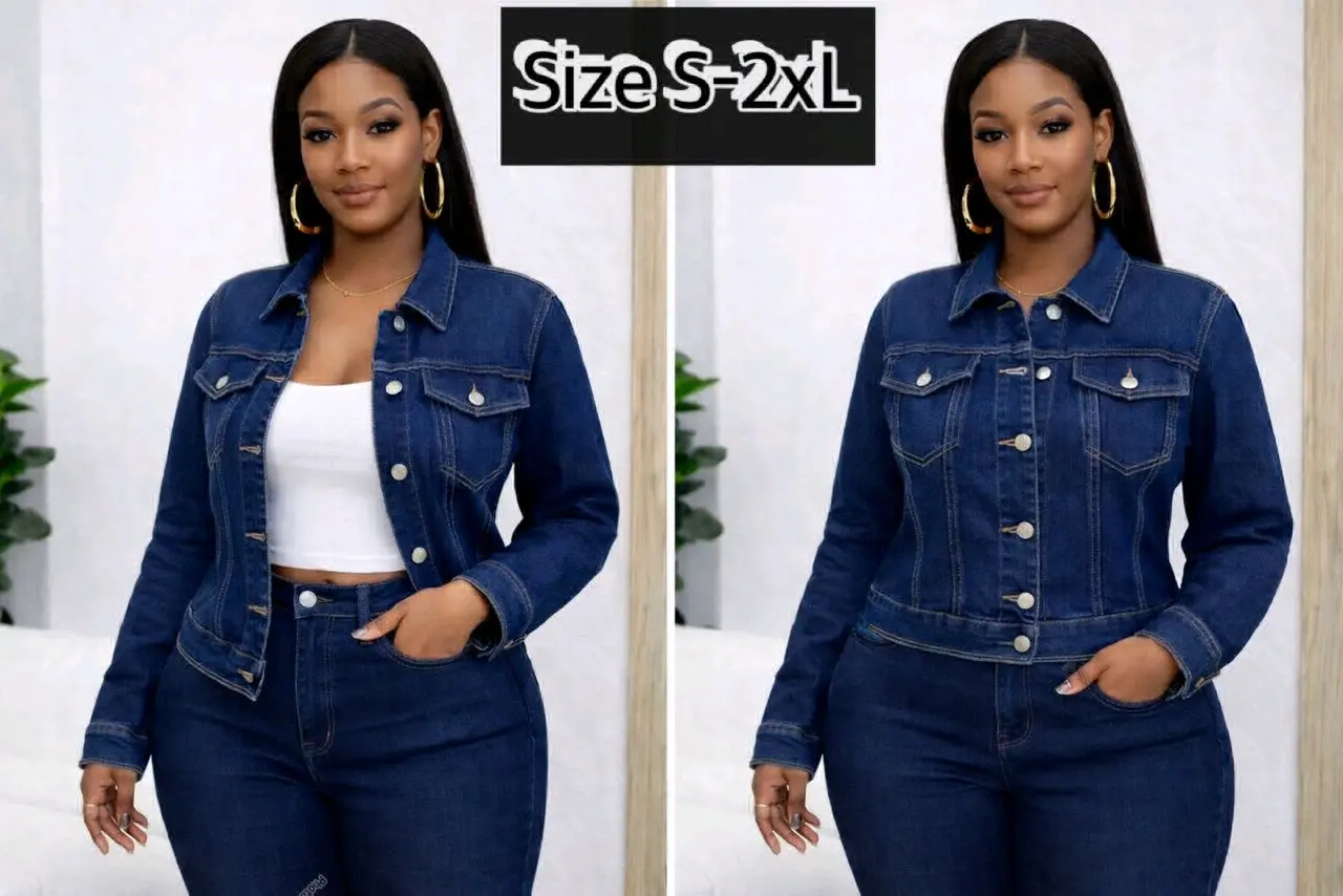 Koti Kali ya Jeans (Dark Blue Denim Jacket) thumbnail 7
