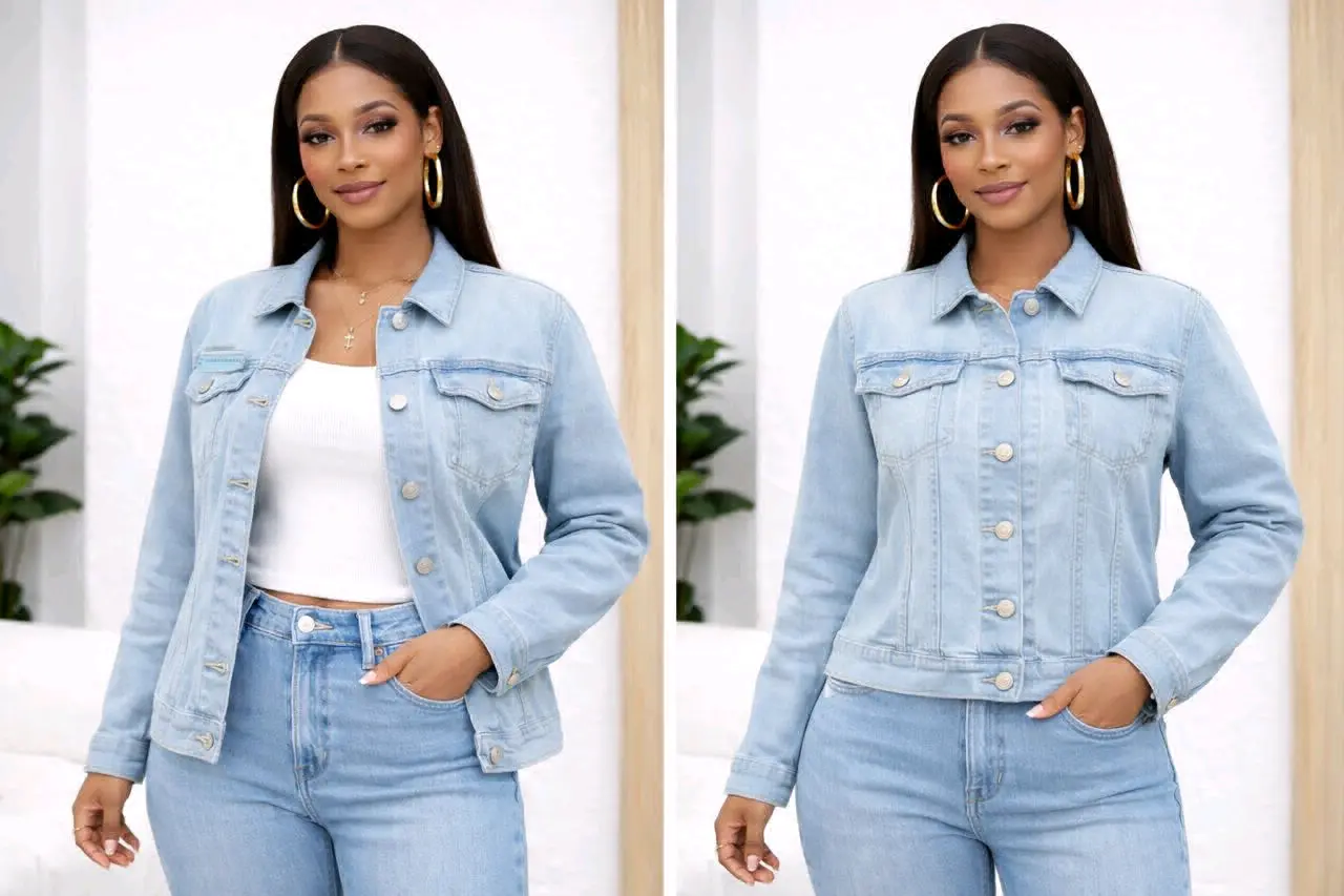 Koti Kali ya Jeans (Dark Blue Denim Jacket) thumbnail 9