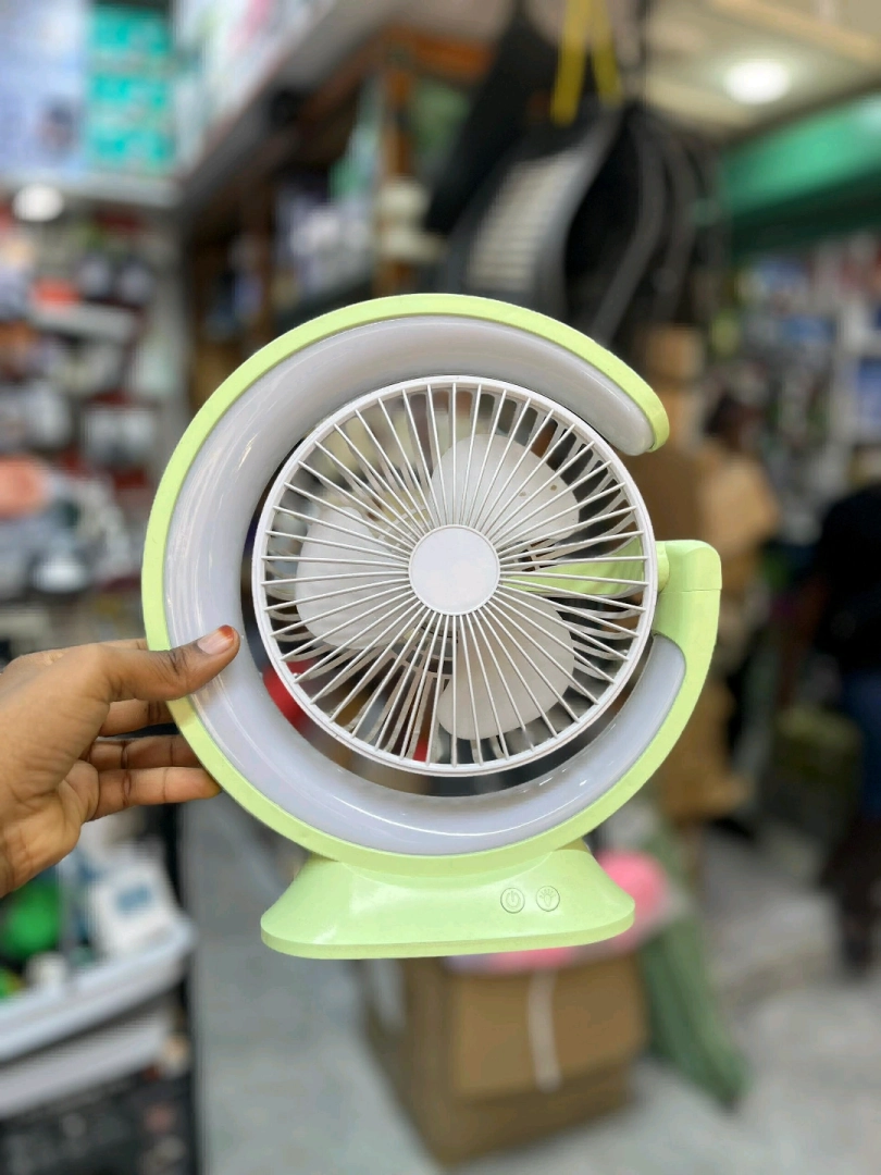 Rechargeable USB Desk Fan with Night Light