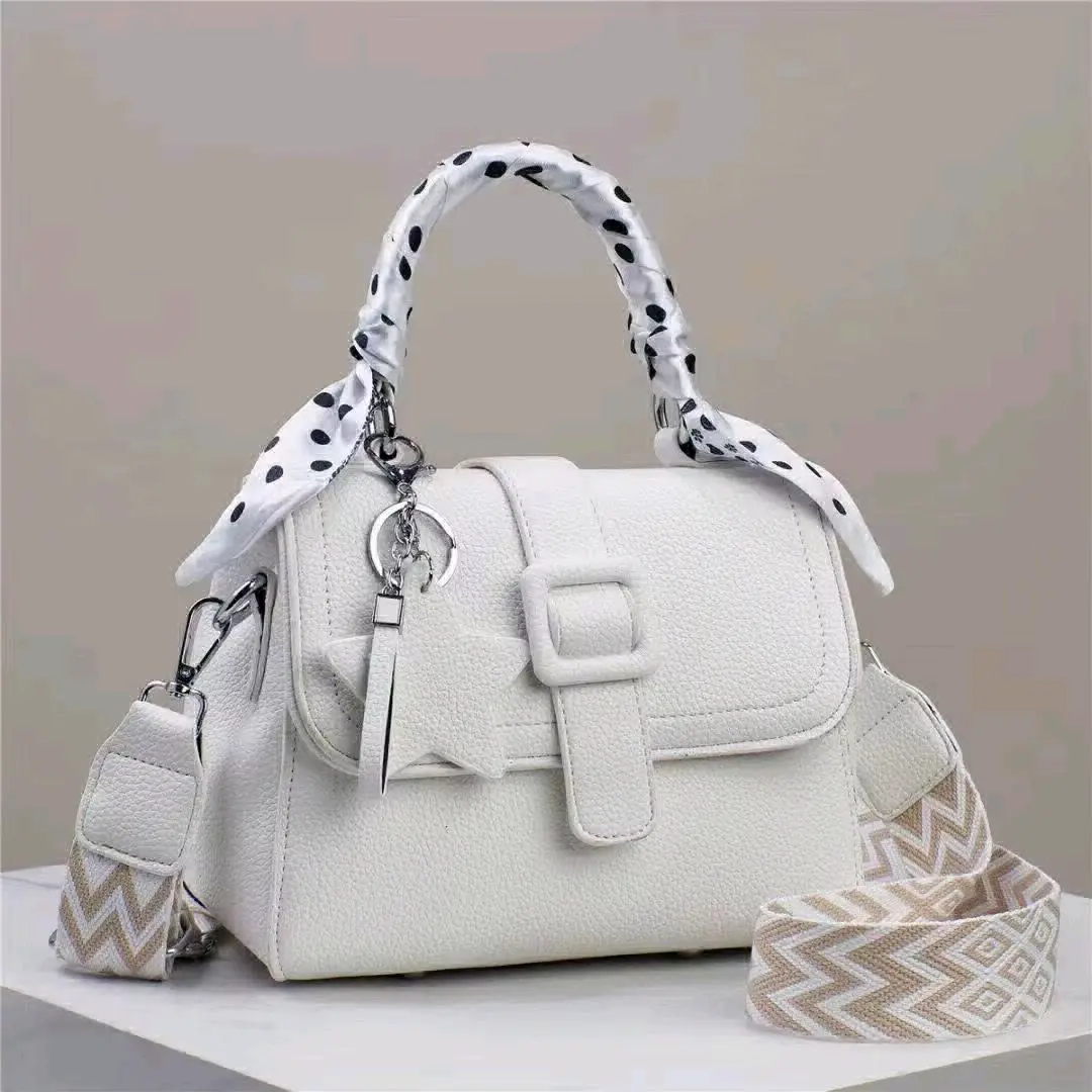Stylish Women's Handbags with Scarf Handle thumbnail 2