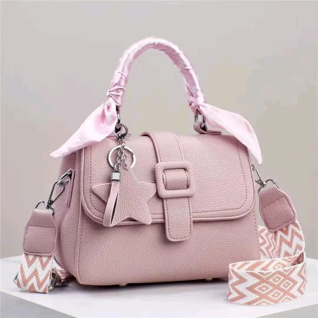 Stylish Women's Handbags with Scarf Handle thumbnail 3