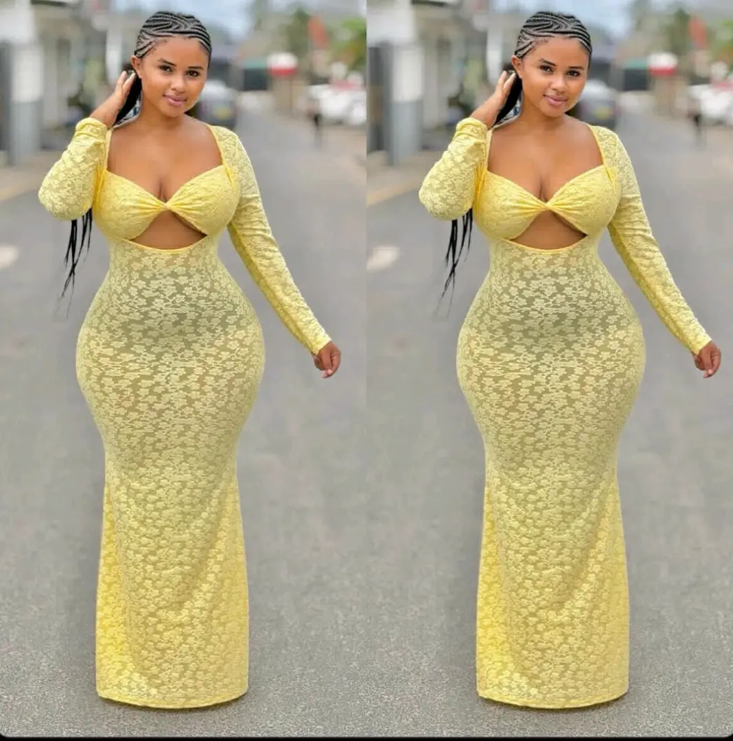 Long Form-Fitting Dresses with Cutout Bust thumbnail 2