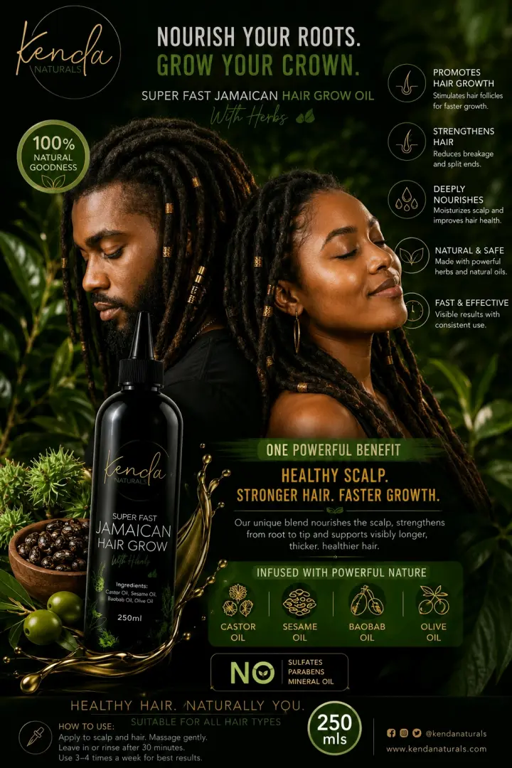Kenda Naturals Jamaican Hair Grow Oil