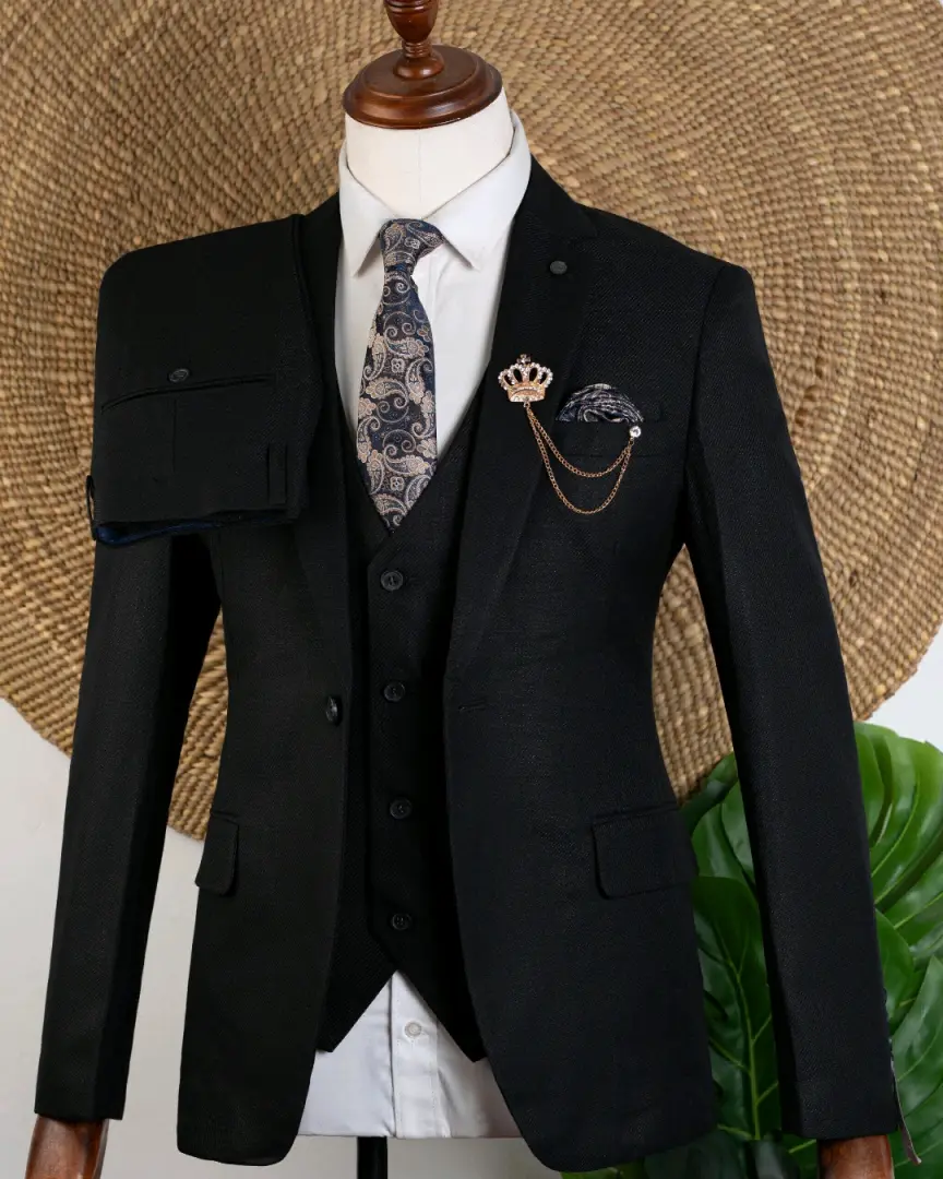 Black Three-Piece Suit