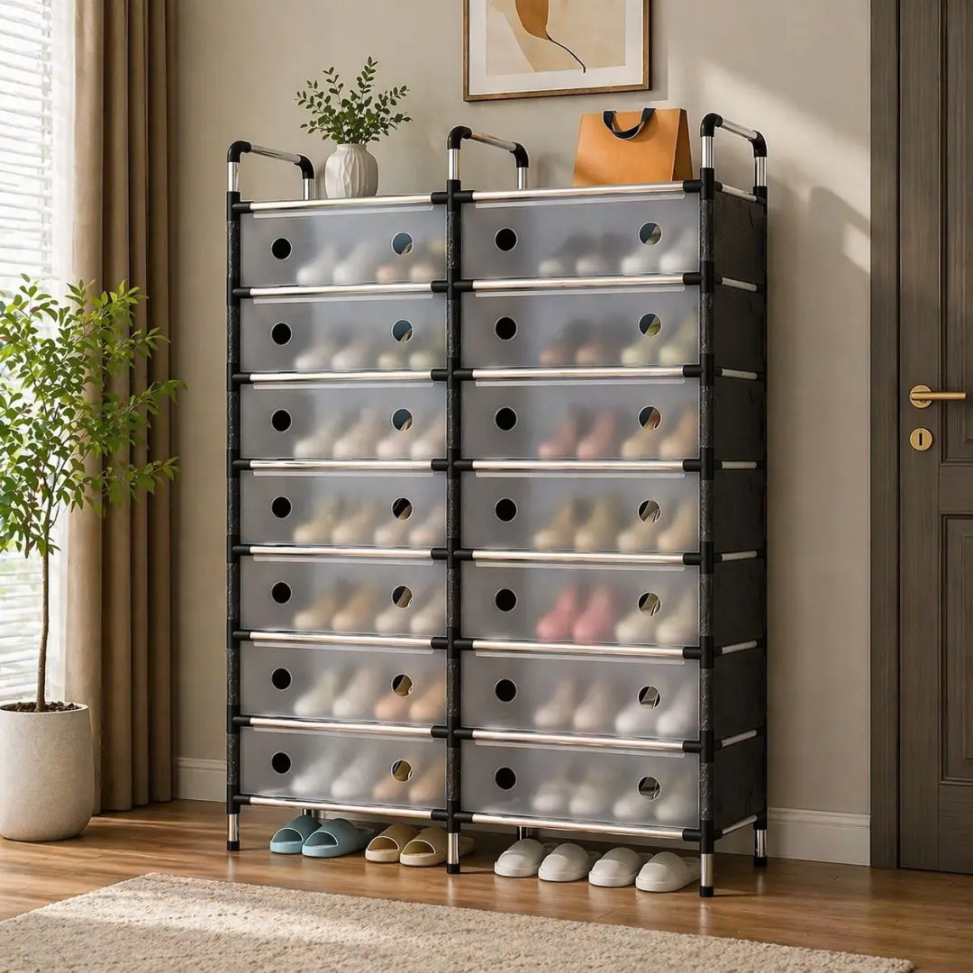 7-Layer Double Row Shoe Rack thumbnail 2