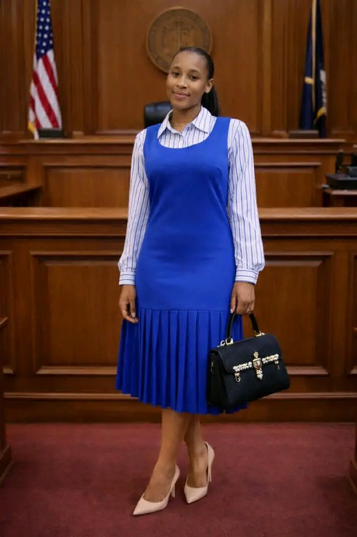 Blue Jumper Dress (Sizes L-3XL)