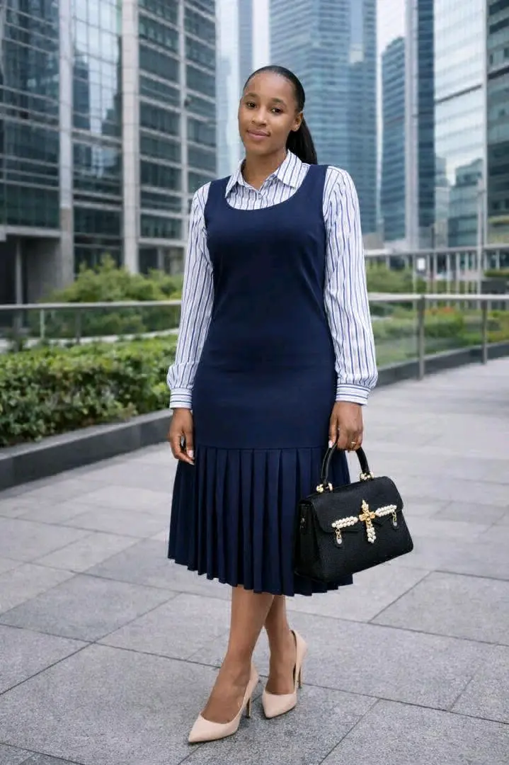 Blue Jumper Dress (Sizes L-3XL) thumbnail 5