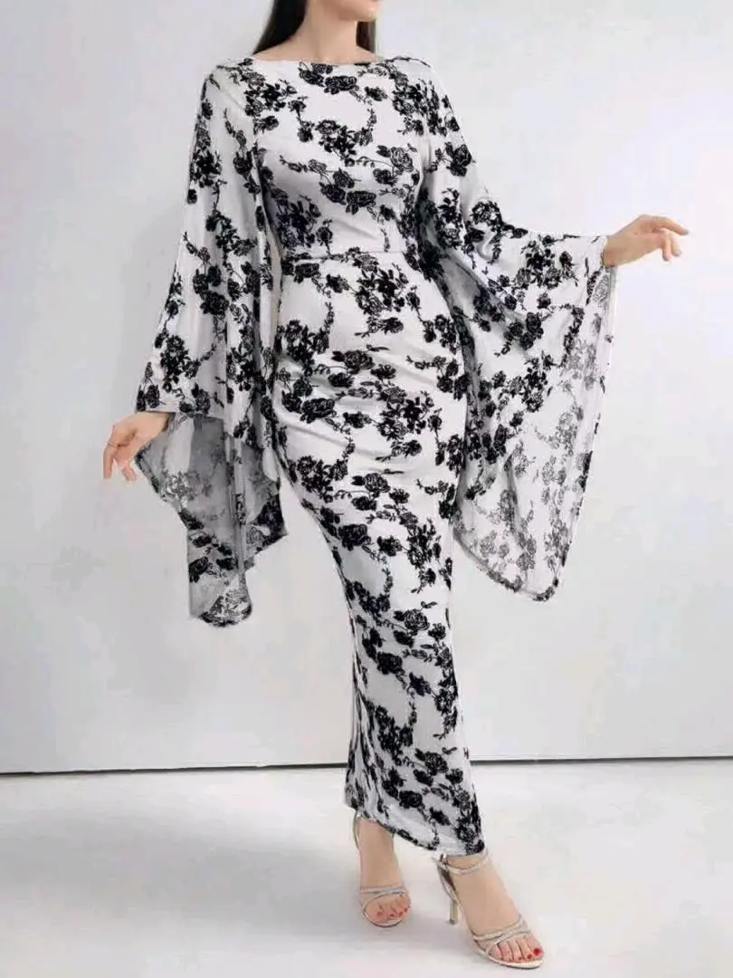 Pencil Dress Maua Mikono Mipana thumbnail 2