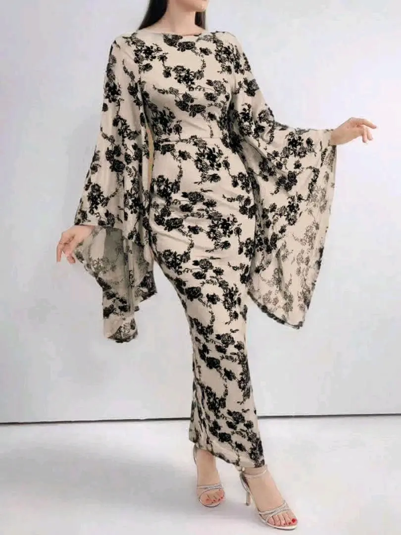 Pencil Dress Maua Mikono Mipana thumbnail 4