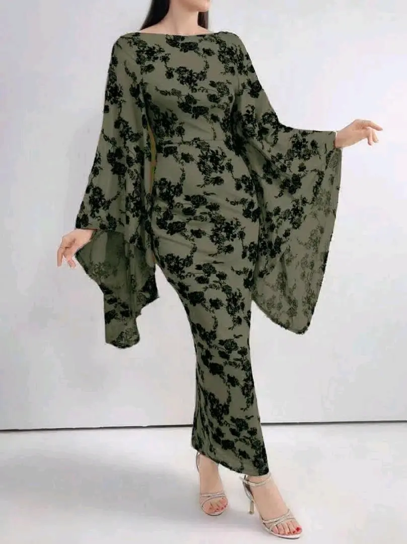 Pencil Dress Maua Mikono Mipana thumbnail 5