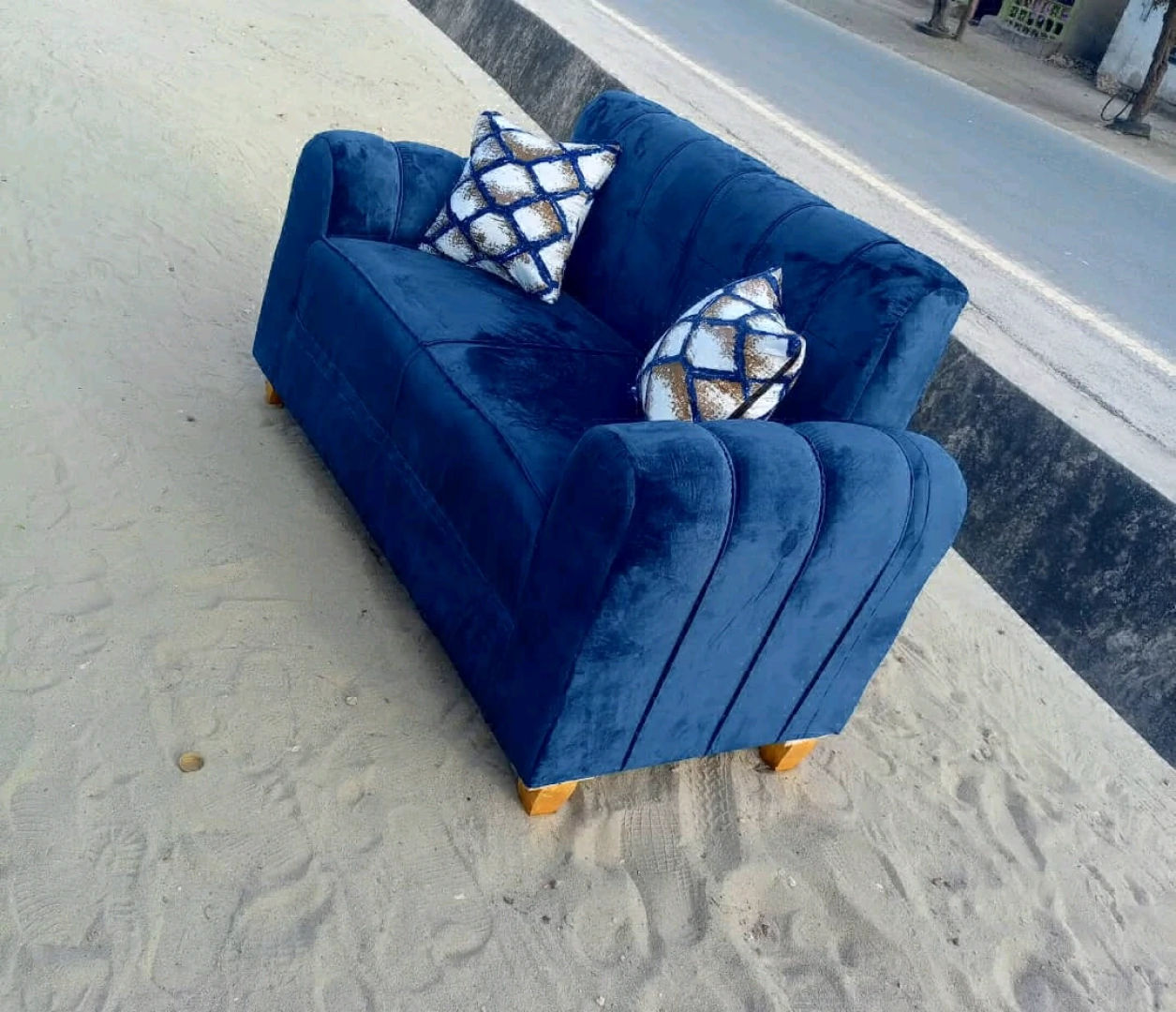 New Two-Seater Brown Sofa thumbnail 6