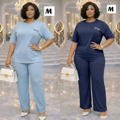 Women's Two-Piece T-shirt and Trousers Set
