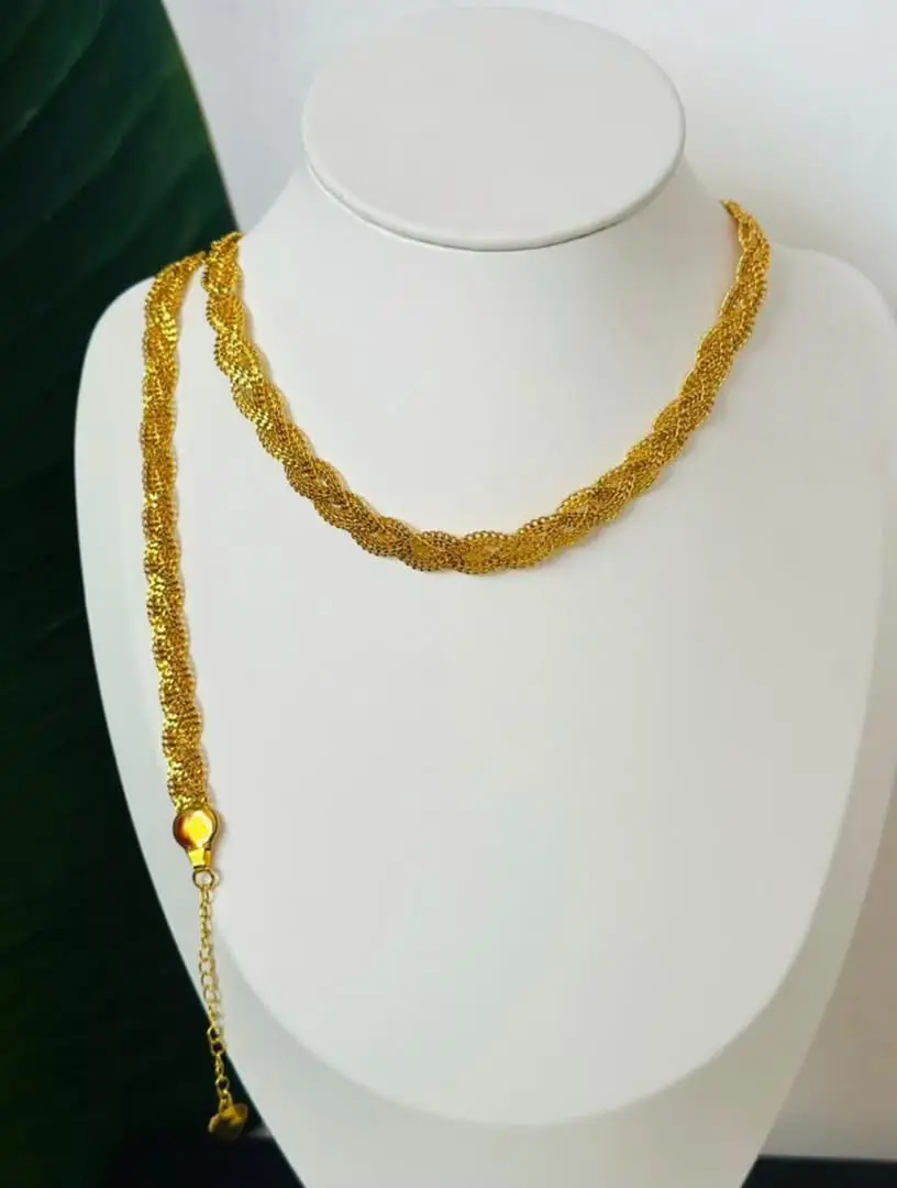 Set ya Dhahabu ya Mchongo (Necklace & Bracelet) thumbnail 2