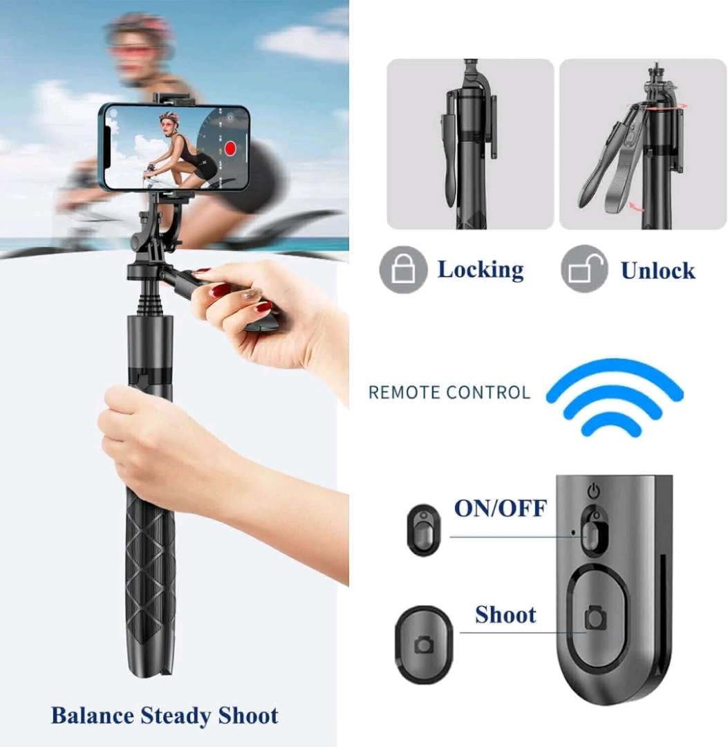 L16 LONG Selfie Stick Tripod with Bluetooth Remote thumbnail 4