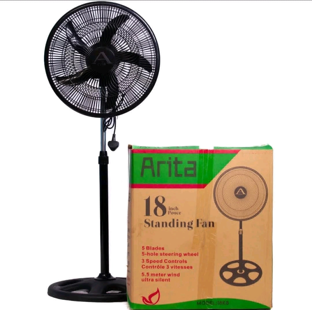 Arita 18-inch Black Standing Fan