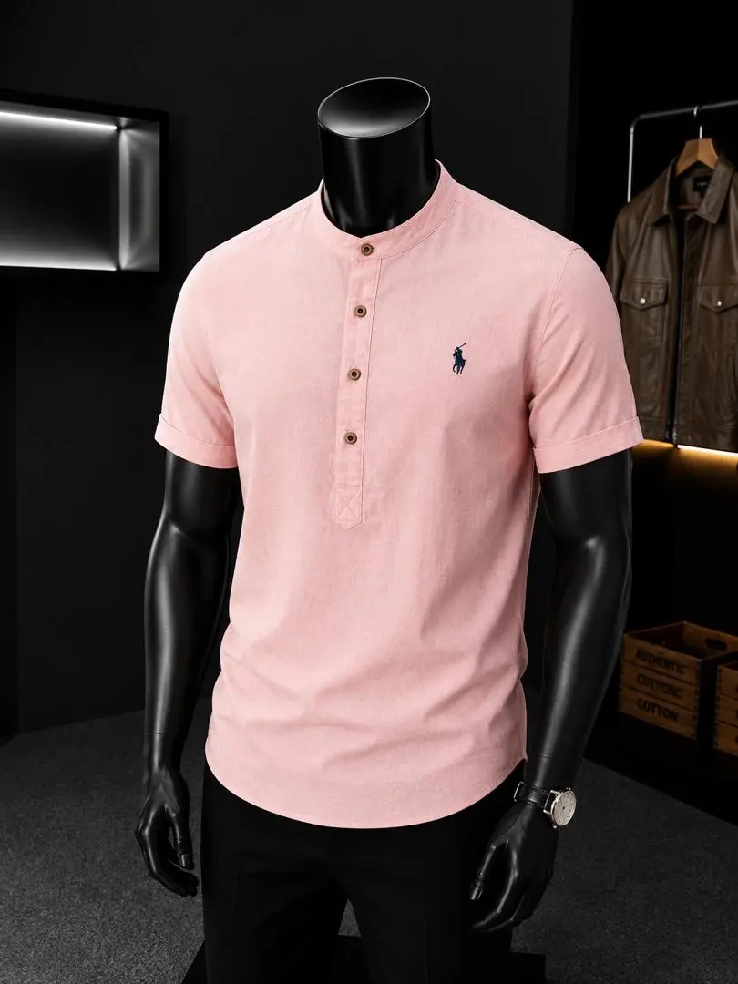 Men's Linen Chinese Collar Shirts thumbnail 3