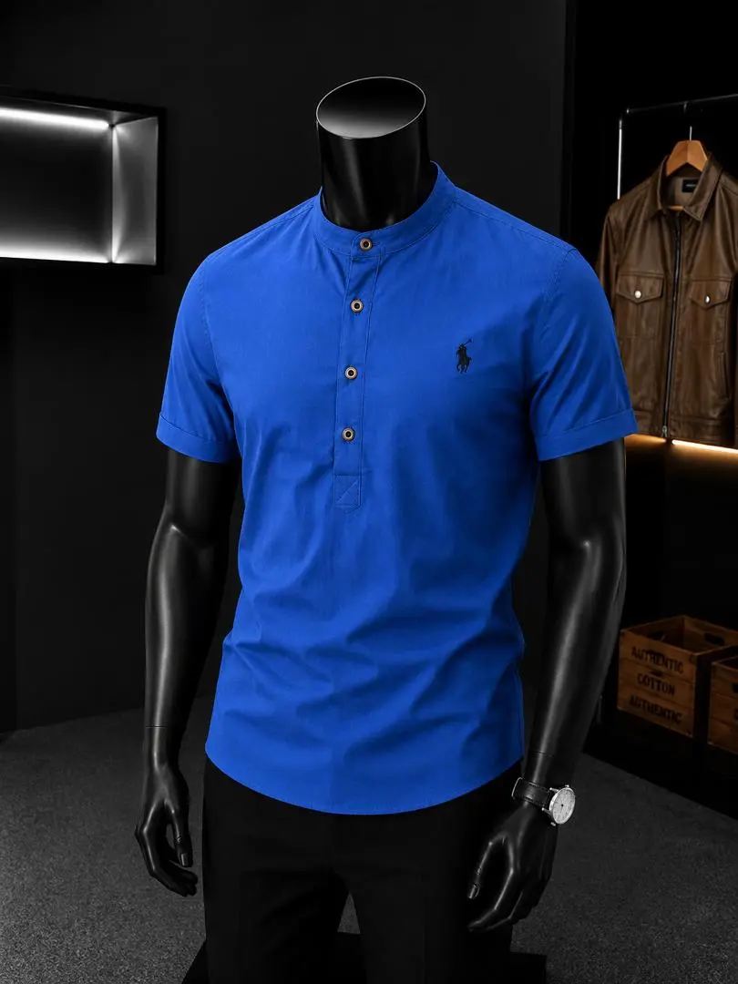 Men's Linen Chinese Collar Shirts thumbnail 4
