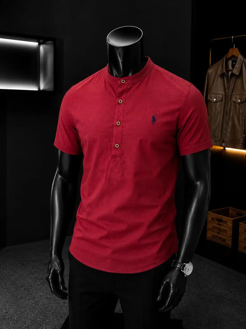 Men's Linen Chinese Collar Shirts thumbnail 6