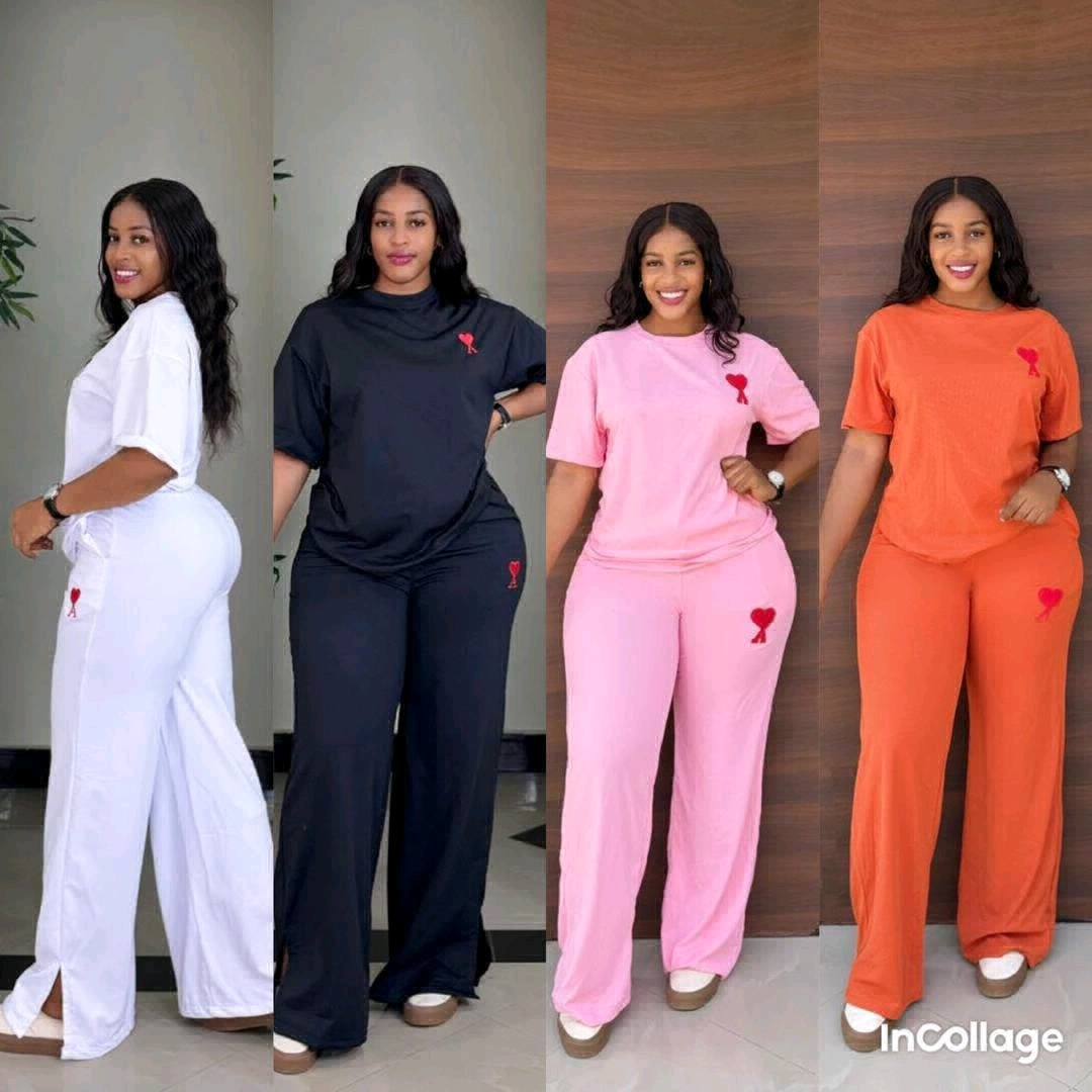 Lovable Women's 2-Piece Casual Set (T-shirt & Pants)
