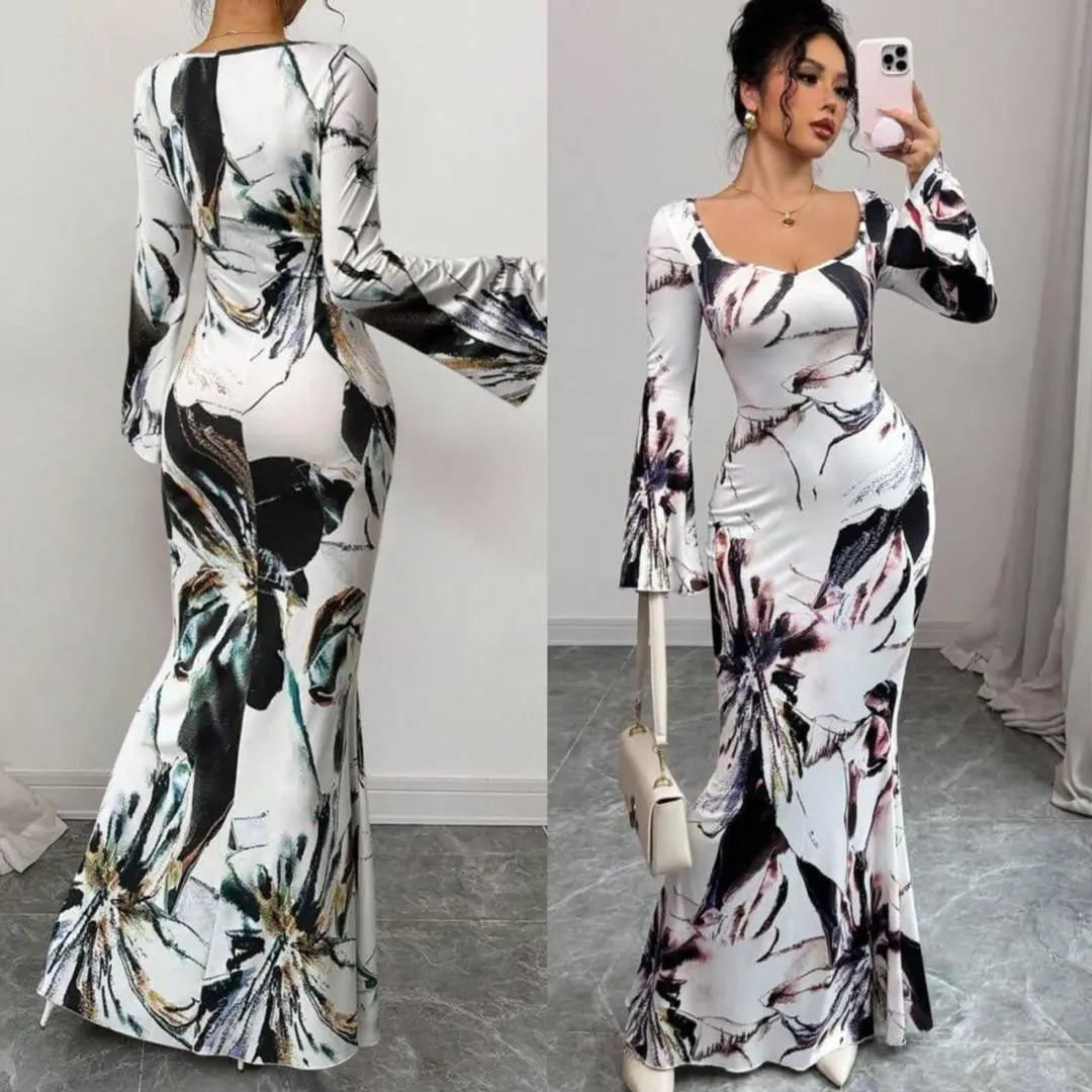 Long Patterned Maxi Dress
