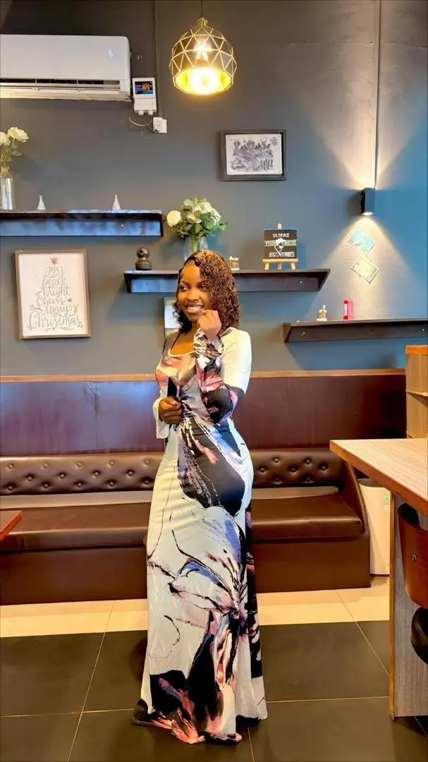 Long Patterned Maxi Dress thumbnail 2