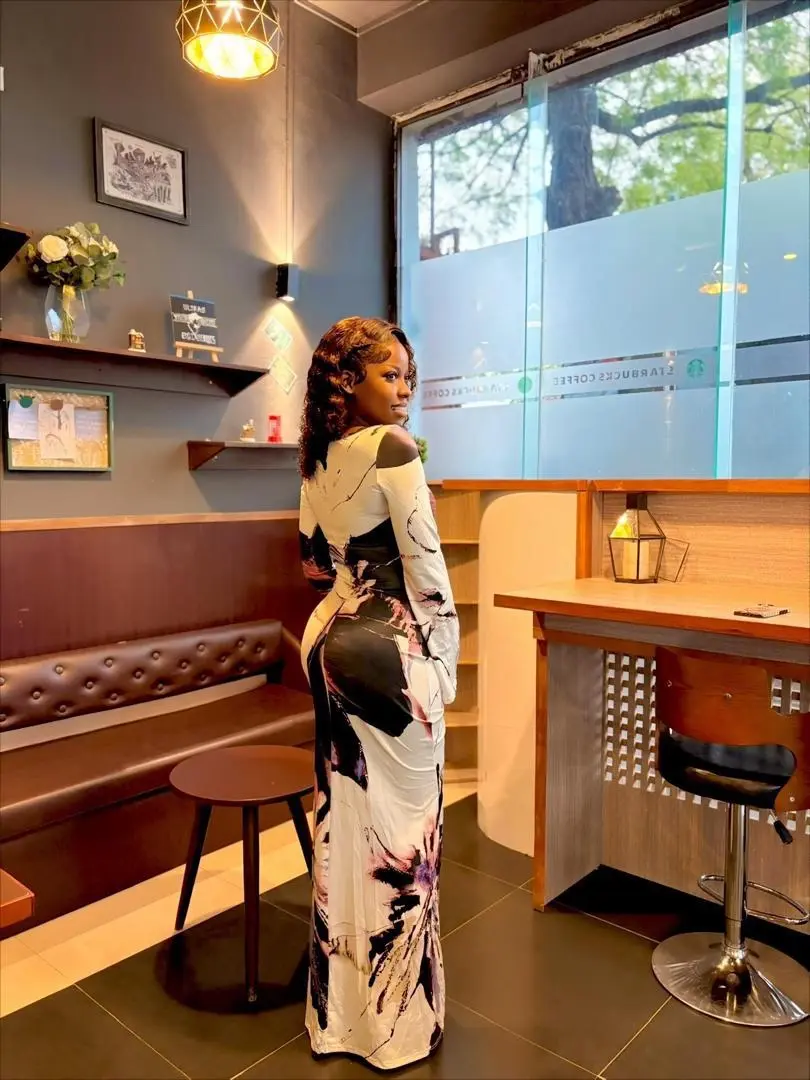 Long Patterned Maxi Dress thumbnail 3