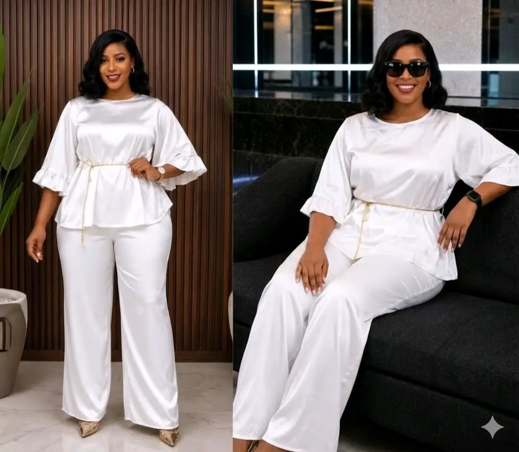 Satin Two-Piece Set (Top & Trousers) thumbnail 6