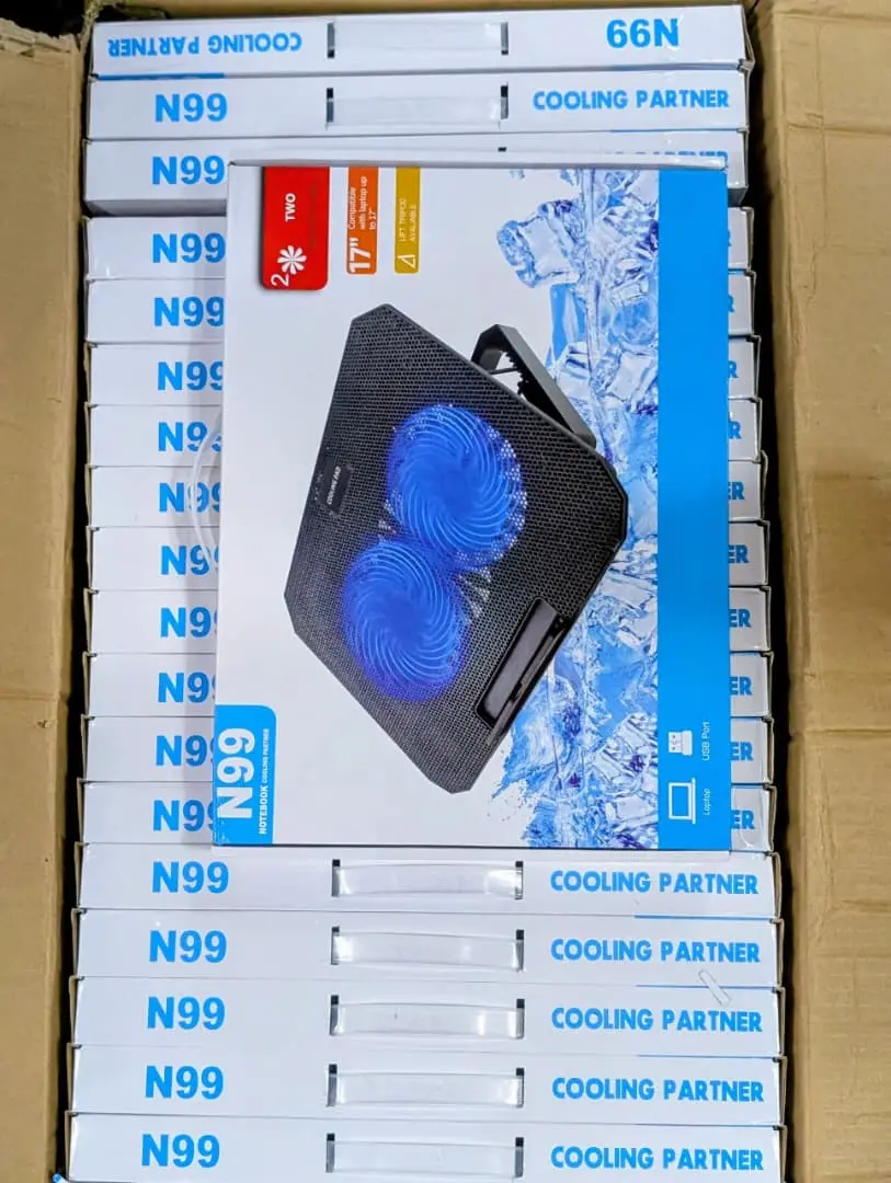 Laptop Cooler Pad Stand Model N99 with Dual Fans