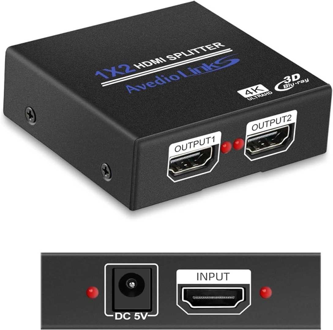 AvedioLinks 1x2 4K HDMI Splitter