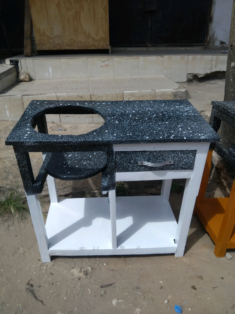 Custom-made Wooden Gas Stove Table thumbnail 2