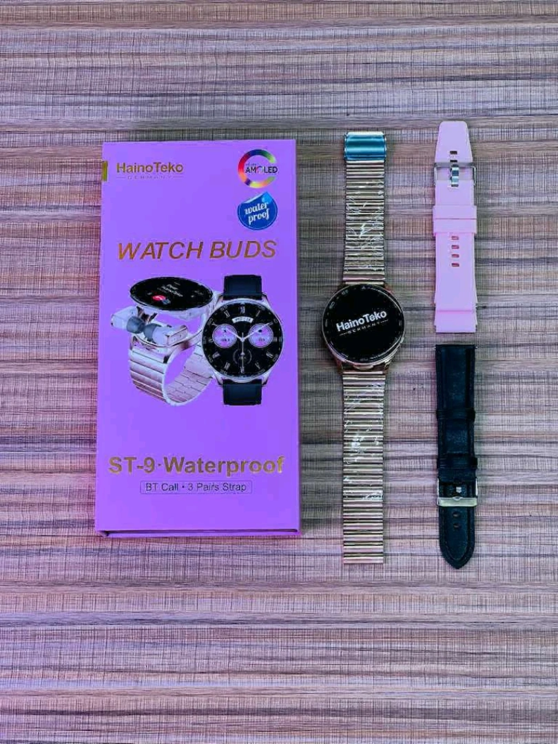 Haino Teko ST-9 Smart Watch Set with Integrated Earbuds