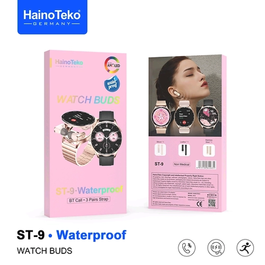 Haino Teko ST-9 Smart Watch Set with Integrated Earbuds thumbnail 4